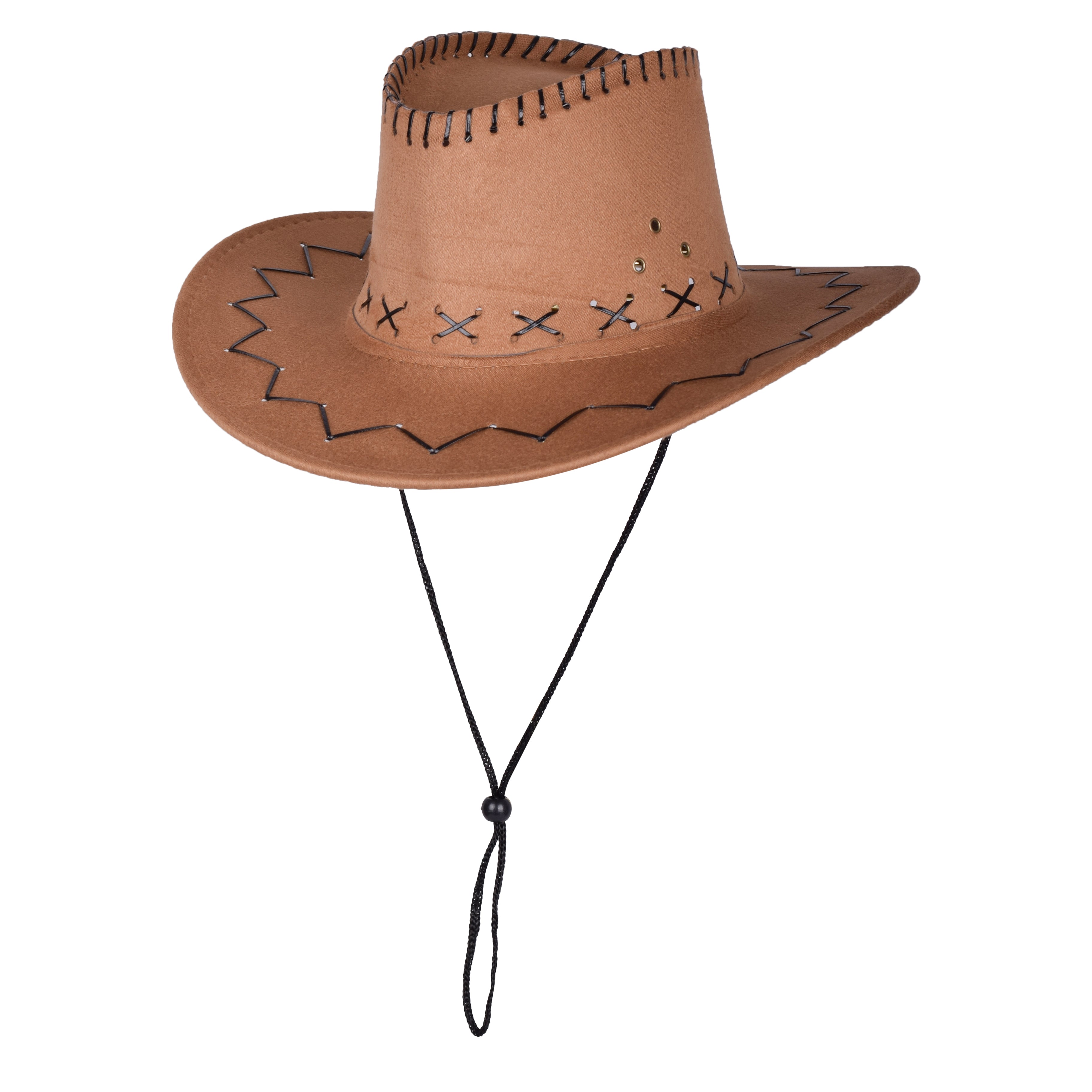 Cowboy Stitch Style Hat | Adjustable Western Polyester | 11 Colours UK