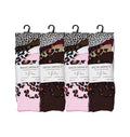 Leopard print women's cotton rich novelty socks ladies multipack UK 4-6.5 Hopoye