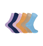 Ladies pastel colour socks cotton rich soft breathable UK size 4-6.5