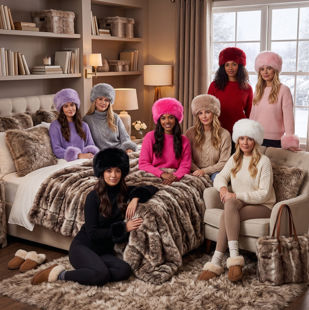 Cosack faux fur winter fashion hat lifestyle worn UK Hopoye