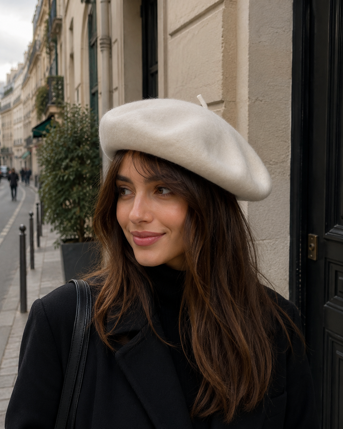 Cream Wool Beret Hat | Unisex Soft Warm Vintage Artist Style UK