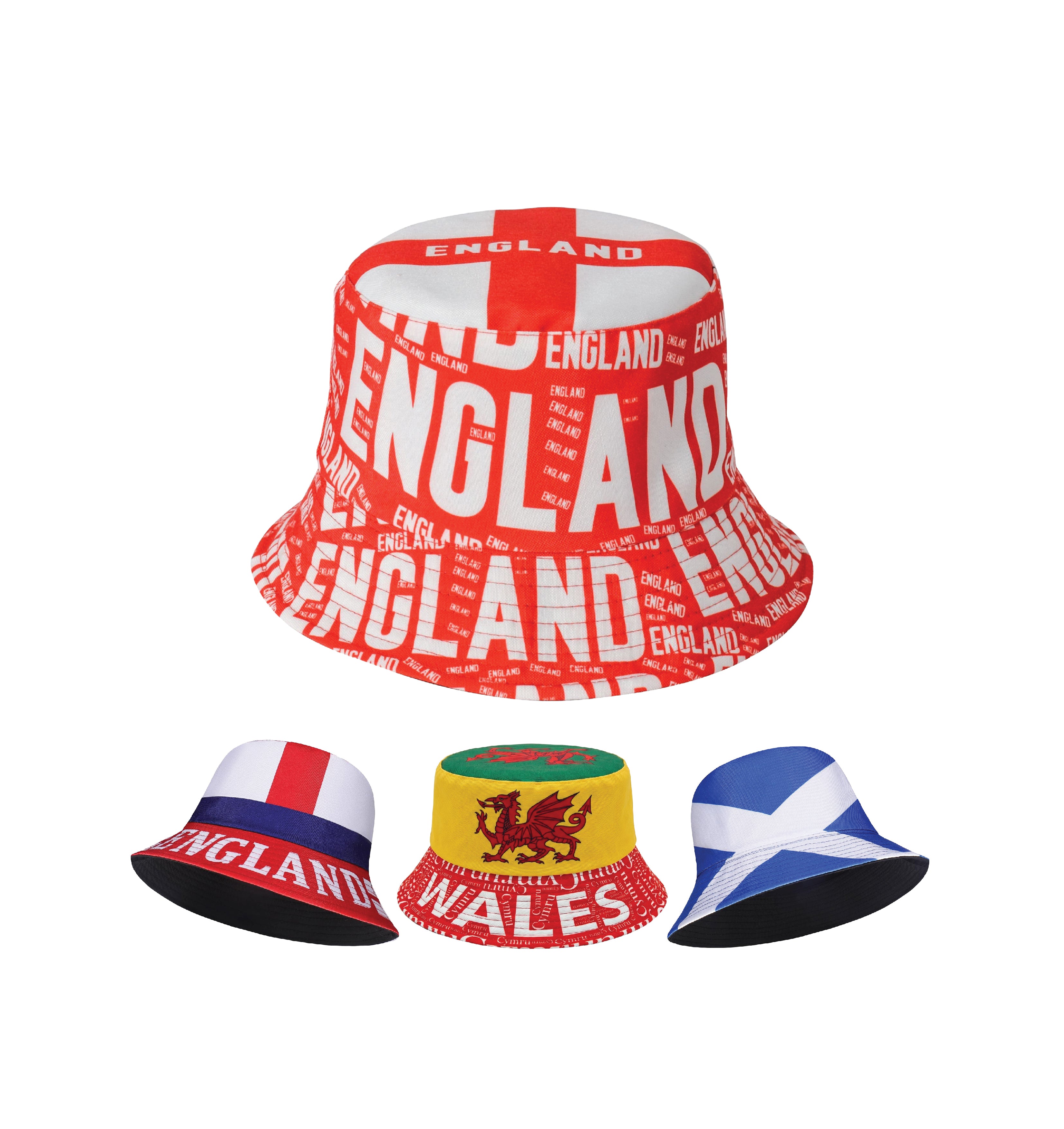 England Wales Scotland flag fan cap lightweight unisex summer UK Hopoye
