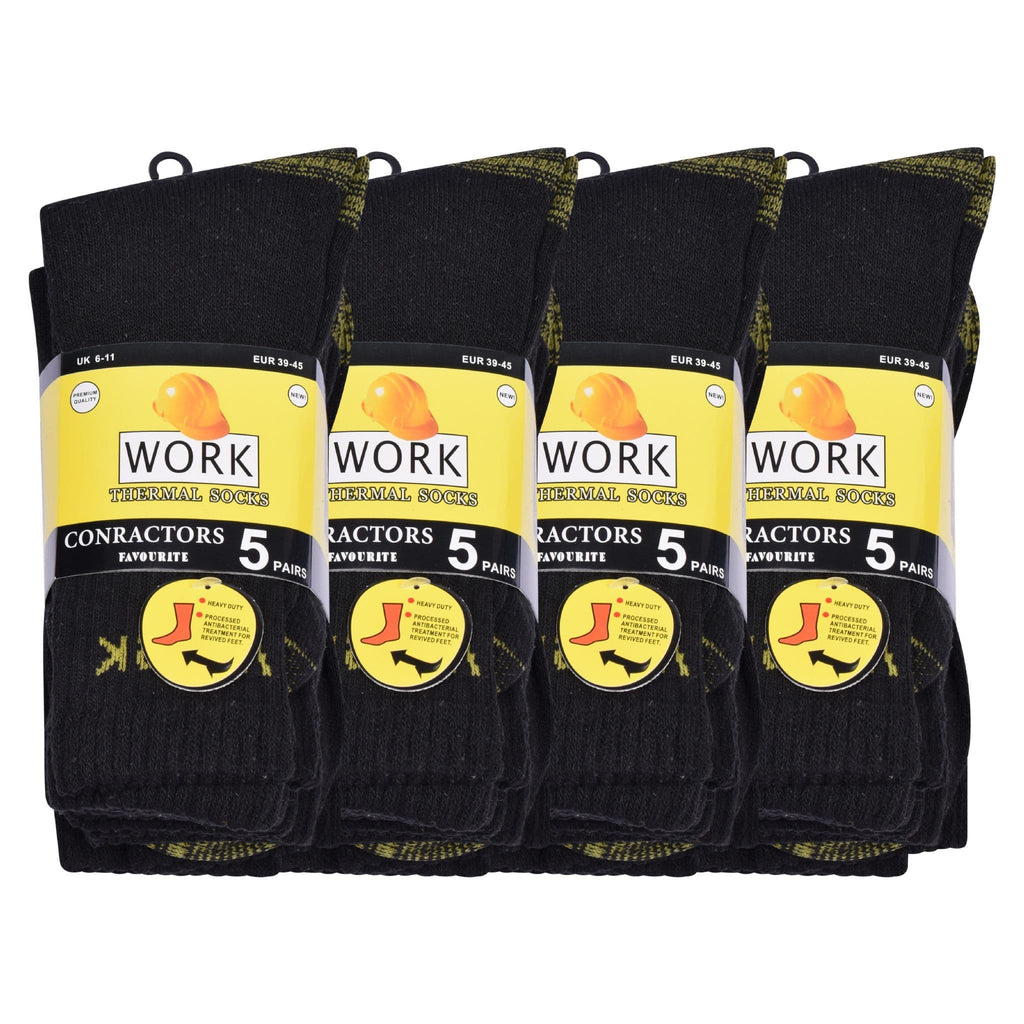 Hopoye Men's Essential Work Socks multipack, front view
