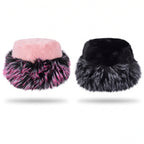 Hopoye Fluffy Fur Hat, women's fluffy faux fur bucket hat, photo 2