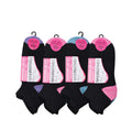 Girls black heel and toe trainer socks cushioned breathable cotton multipack UK