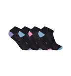 Black heel toe girls school socks breathable cotton UK 3 6 9 12 pairs