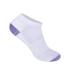 Girls white cushioned trainer socks colour heel toe breathable UK 3 6 9 12 pairs