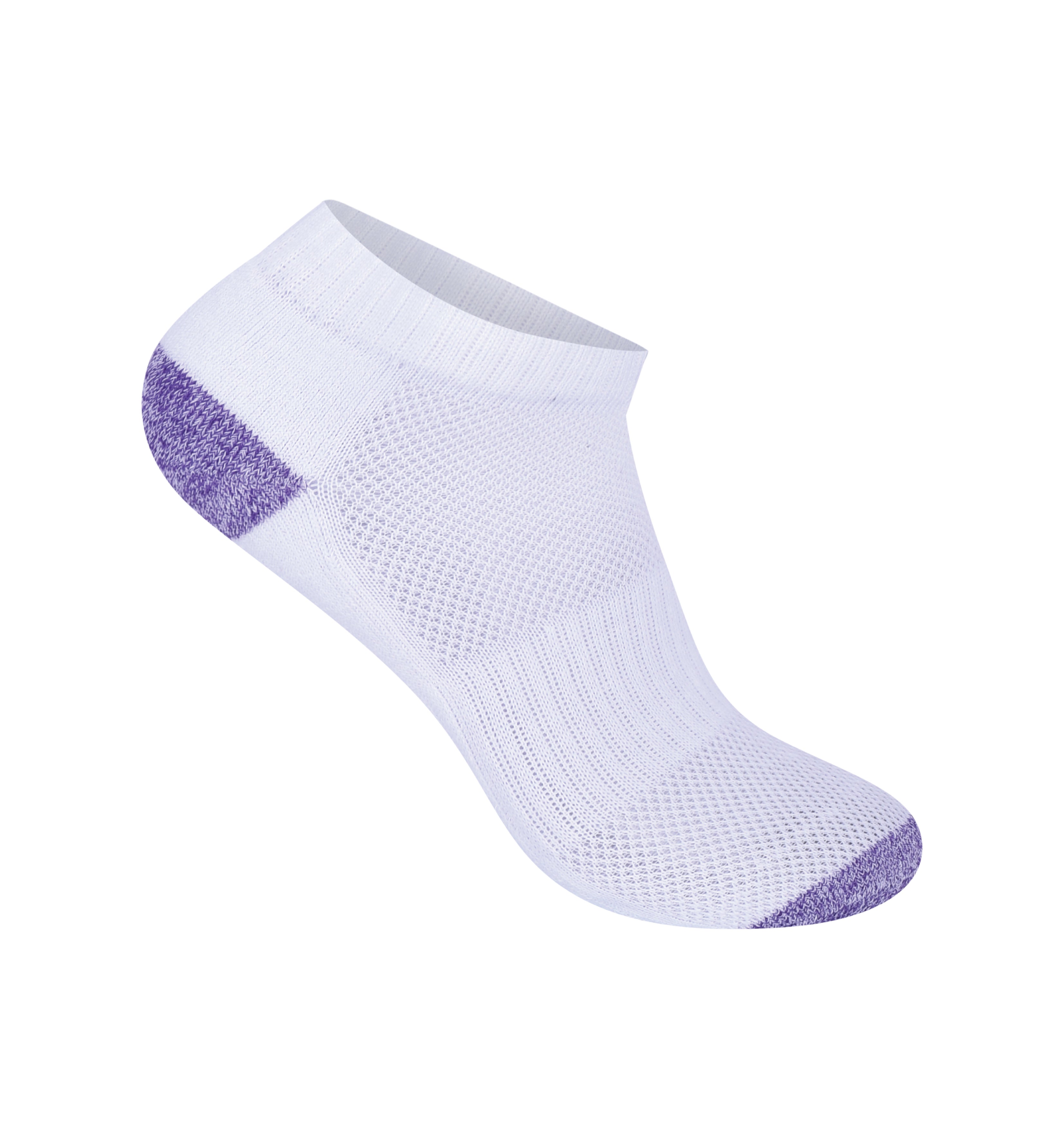 Girls white cushioned trainer socks colour heel toe breathable UK 3 6 9 12 pairs
