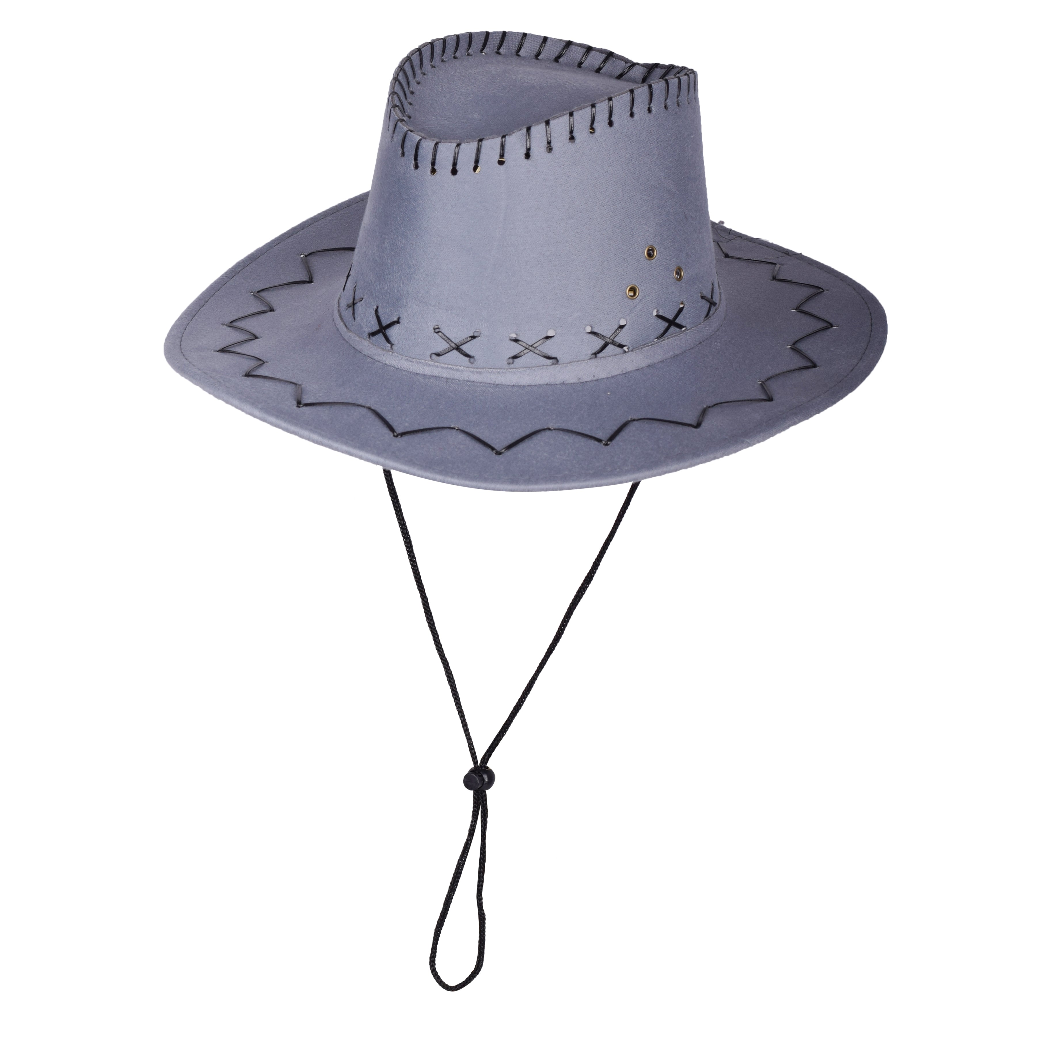 Cowboy Stitch Style Hat | Adjustable Western Polyester | 11 Colours UK