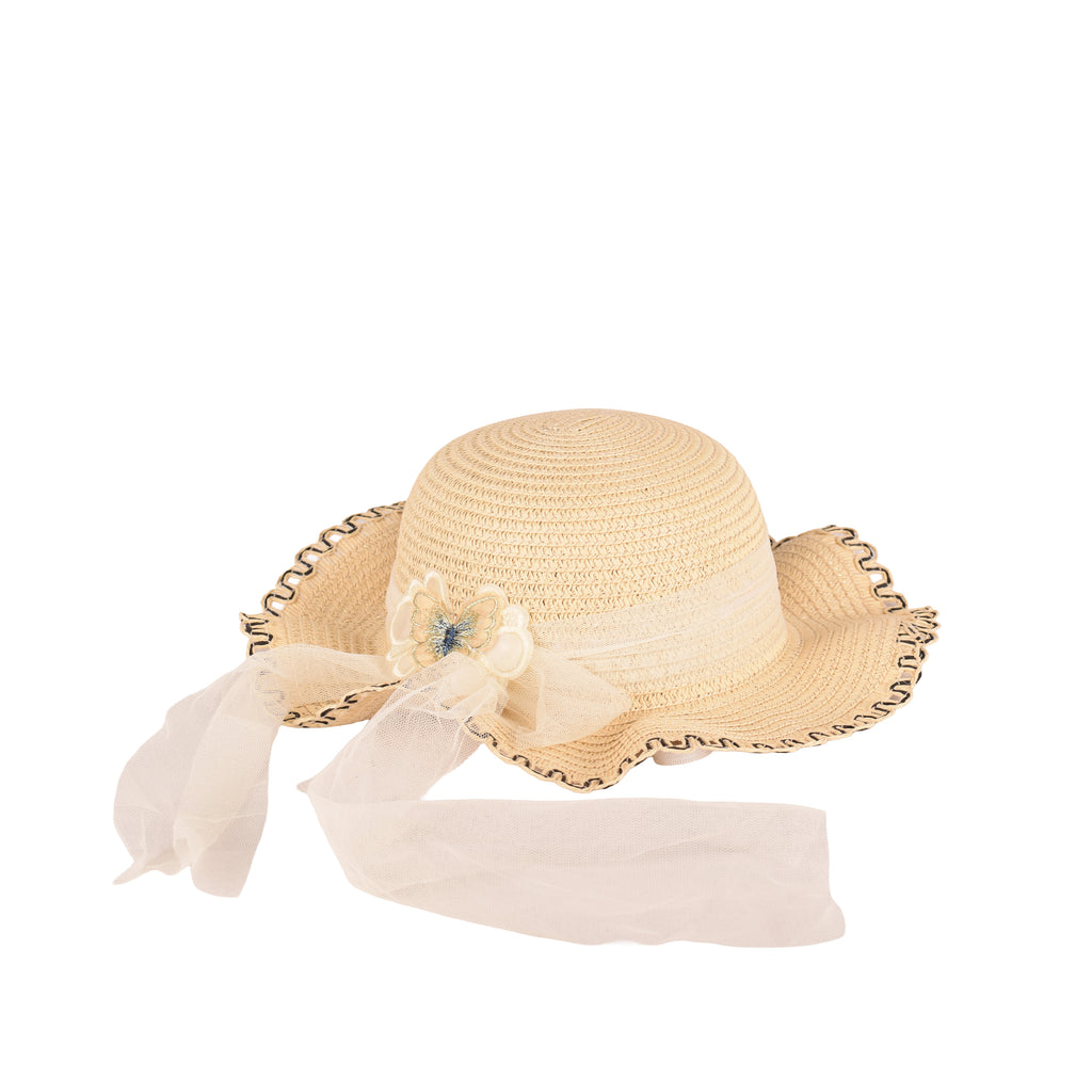 Butterfly kids straw hat colour range 5 options UV UK Hopoye