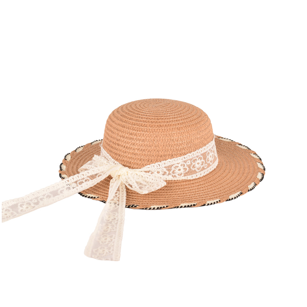 Kids minimalist sun hat close up wide brim crushable UV UK