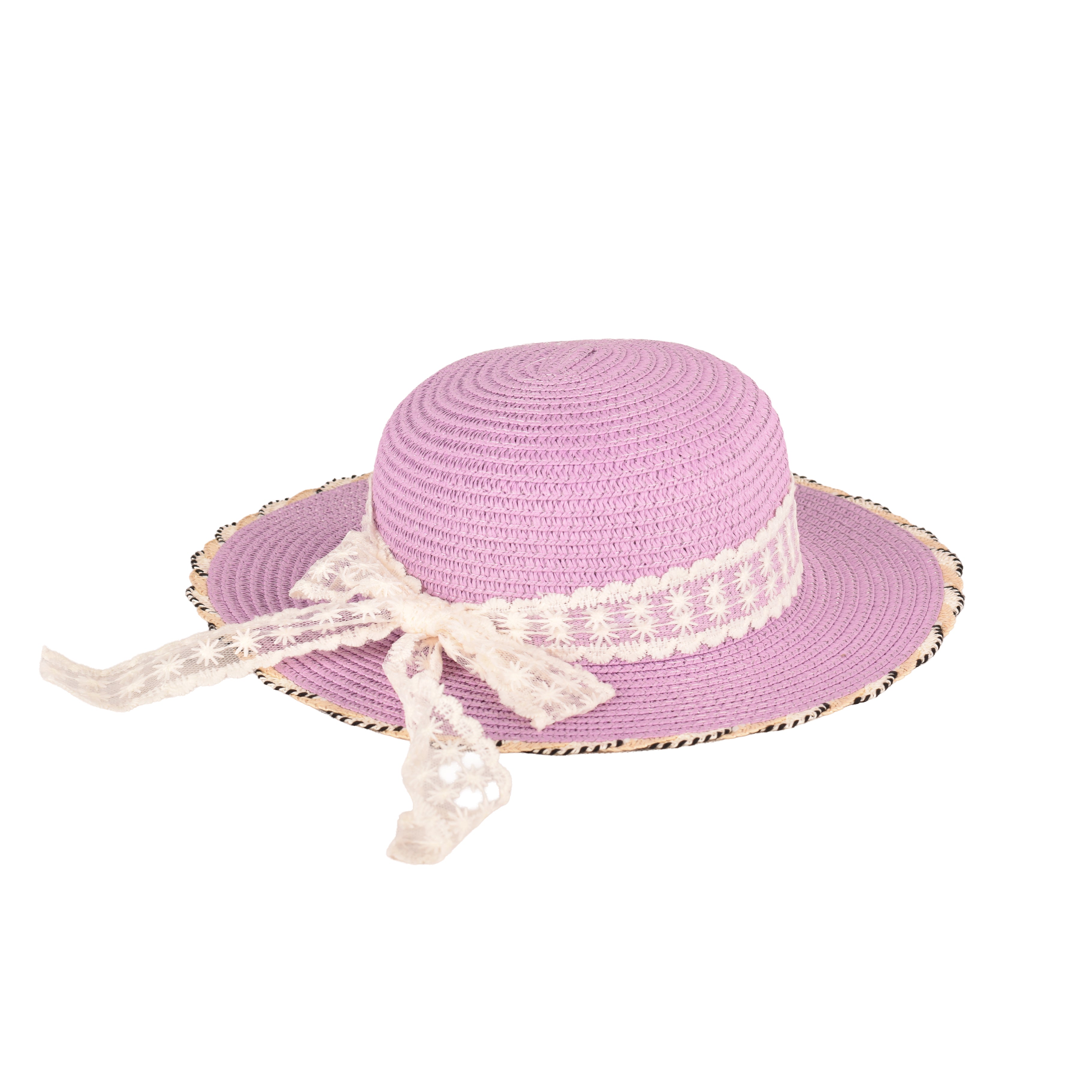 Kids minimalist straw hat top view UV protection UK Hopoye