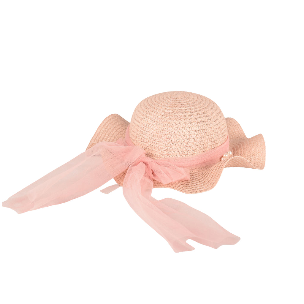 Kids beautiful straw hat top view UV protection UK Hopoye