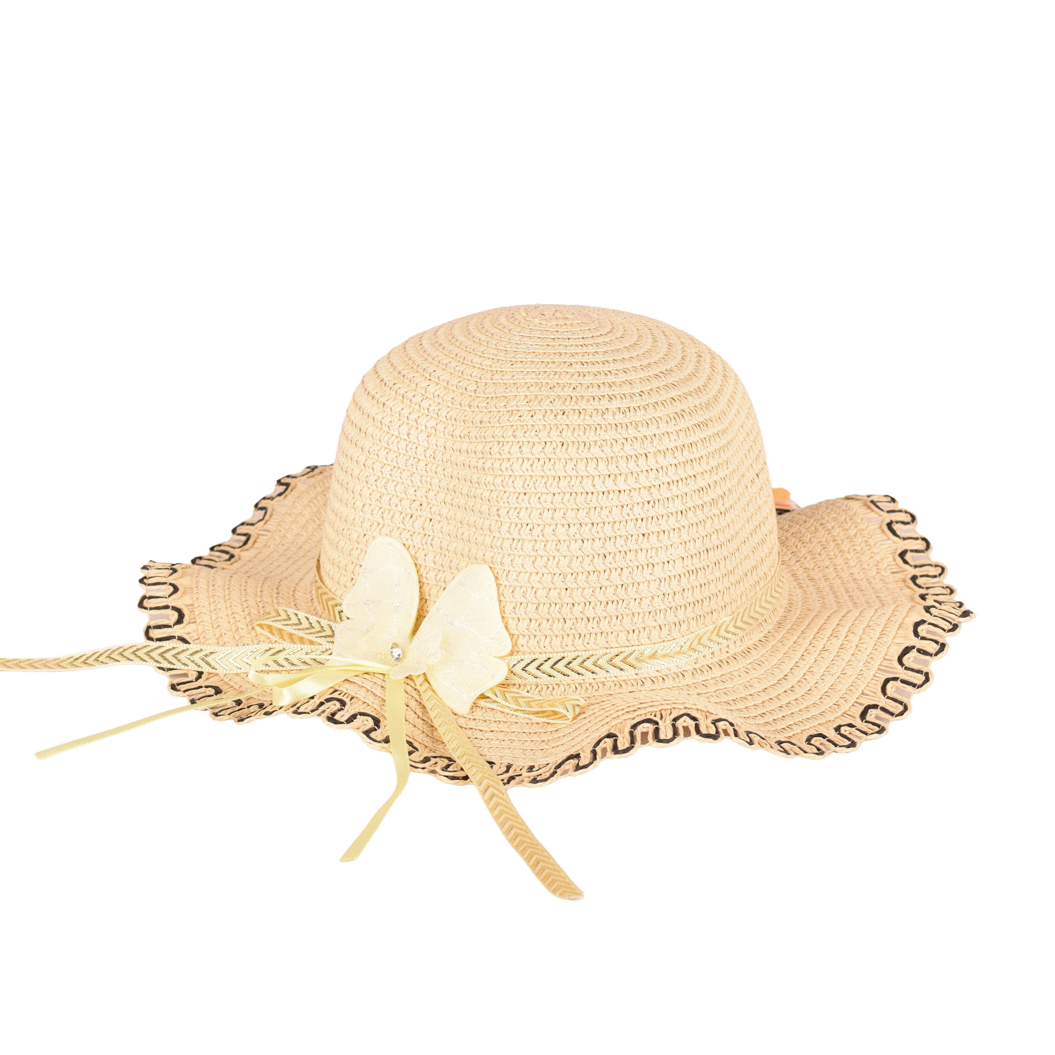 Premium kids sun hat close up wide brim crushable UV UK
