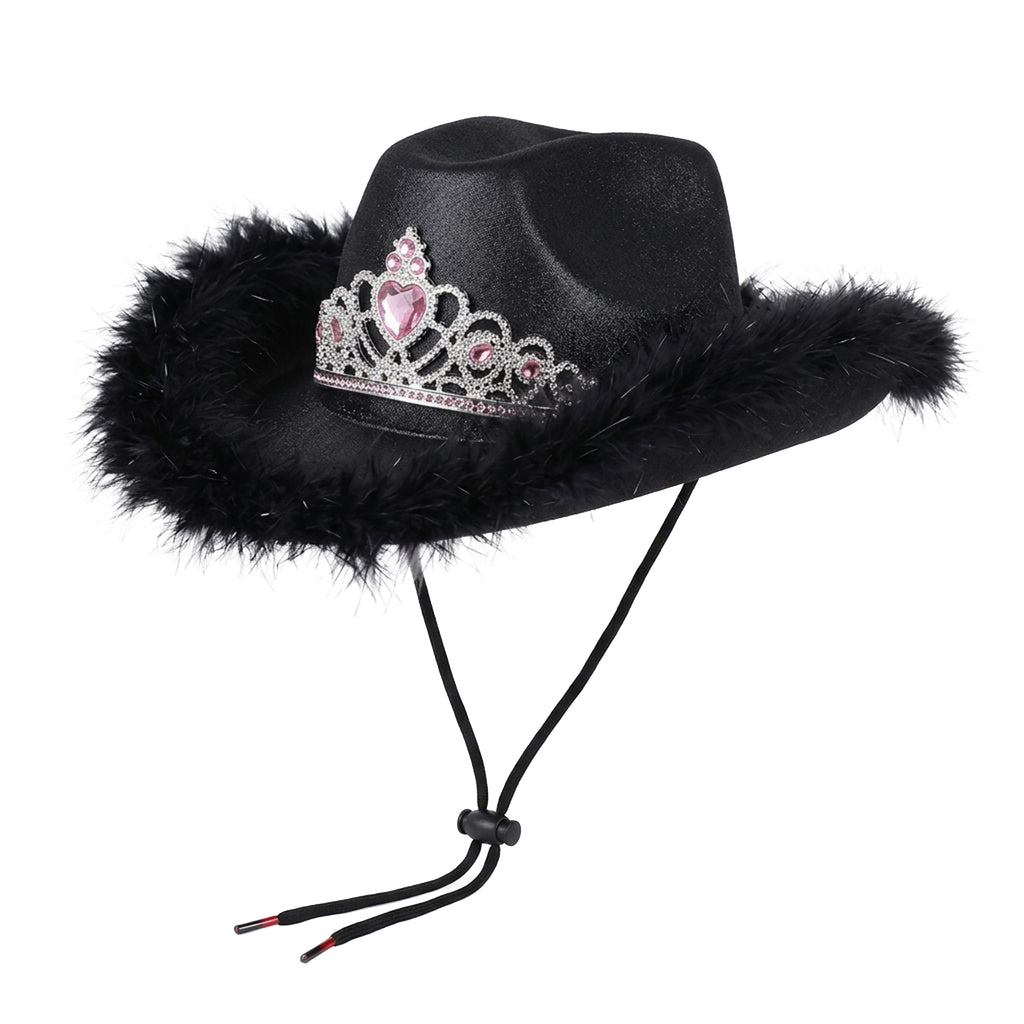 Glitter tiara cowgirl hat colour range 9 options hen do UK Hopoye