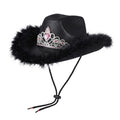 Glitter tiara cowgirl hat colour range 9 options hen do UK Hopoye
