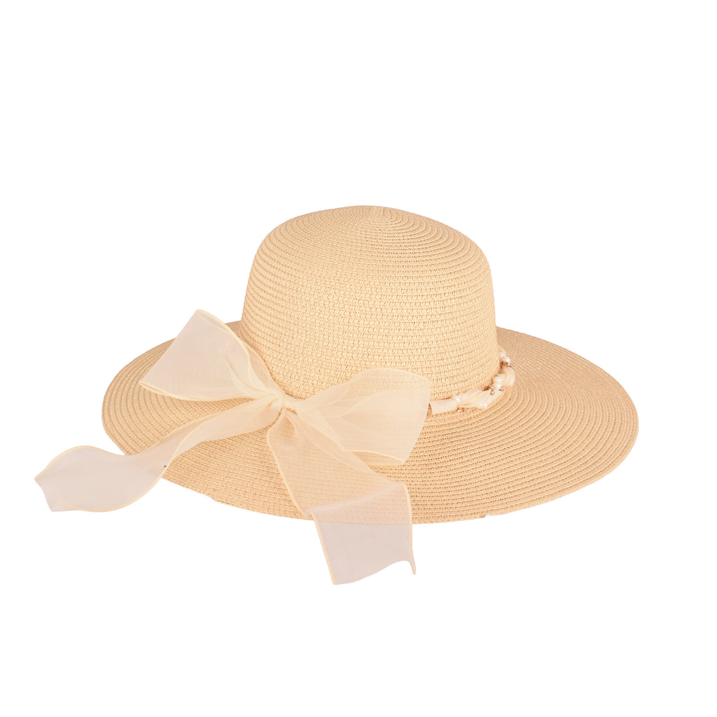 Ladies packable straw sun hat beach holiday UV protection UK