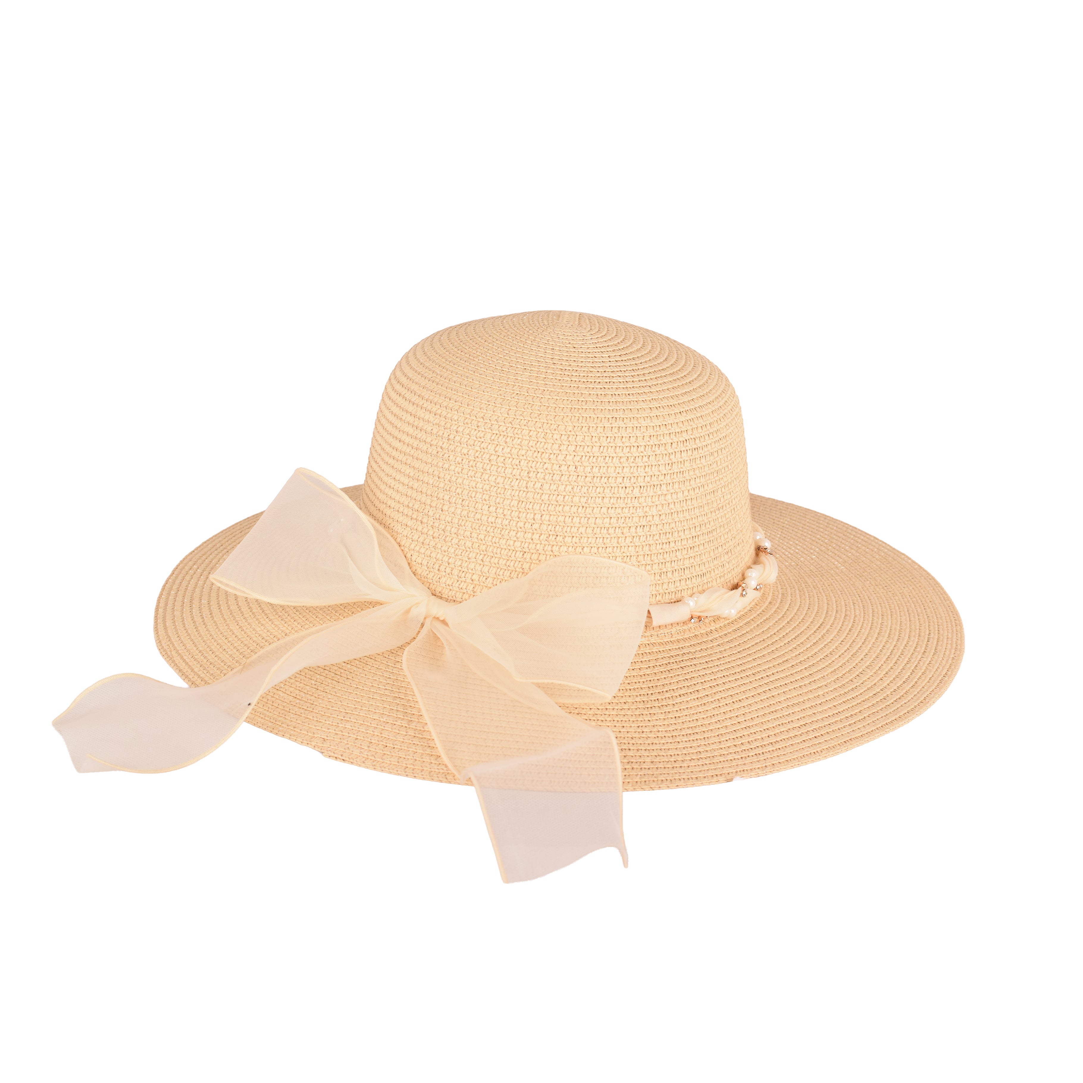 Ladies packable straw sun hat beach holiday UV protection UK