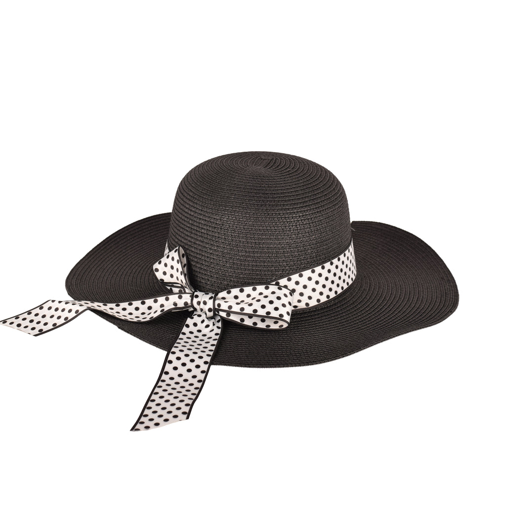 Wide brim beach straw hat side view packable UV ladies UK