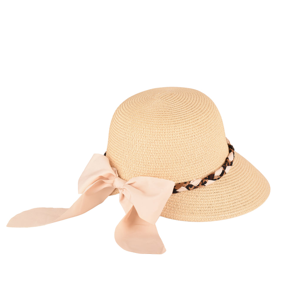 Ladies luxury sun hat side view packable beach holiday UK