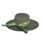 Ladies minimalist beach straw sun hat detail view UV protection UK Hopoye