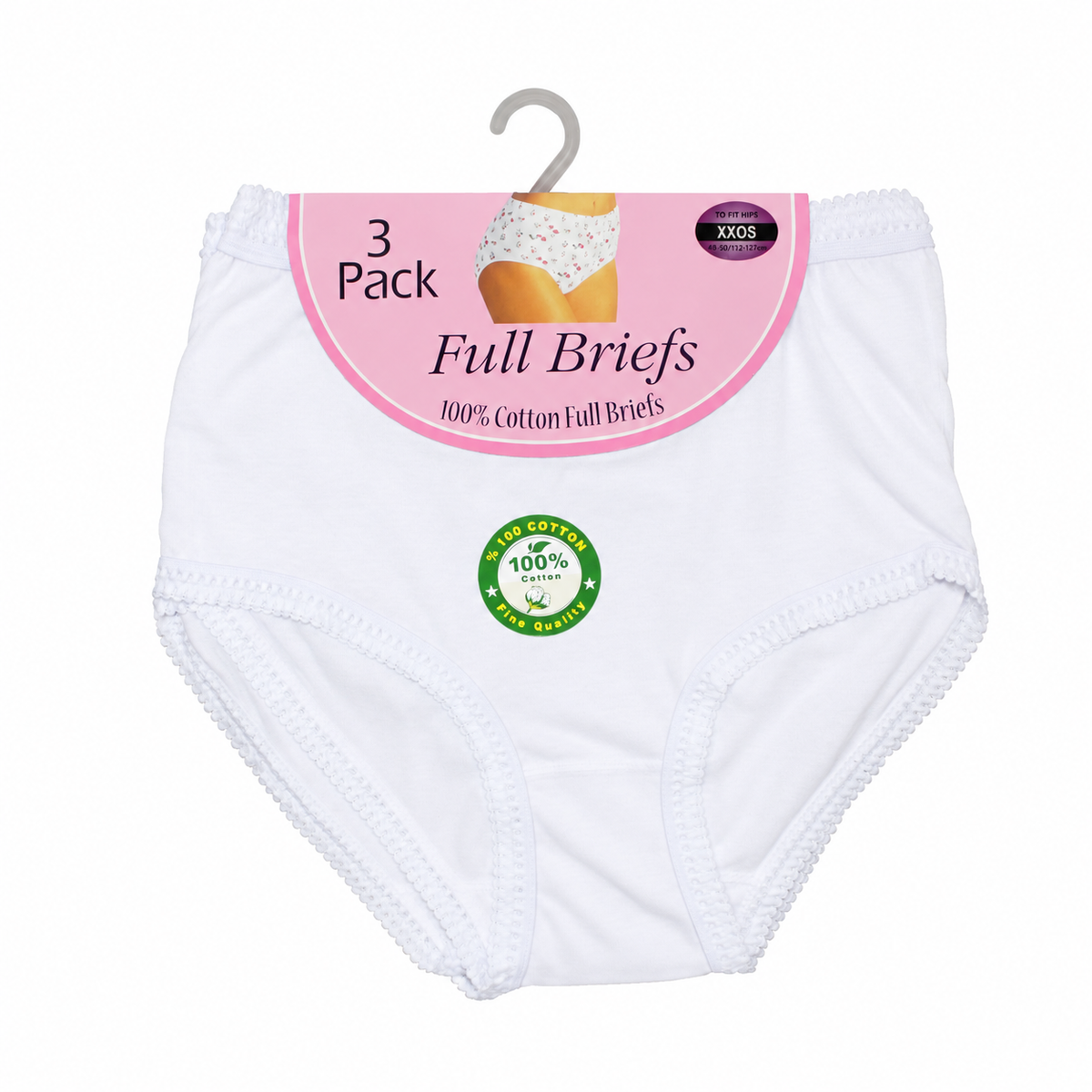 Hopoye ladies plain cotton mama brief multipack, product photo 1