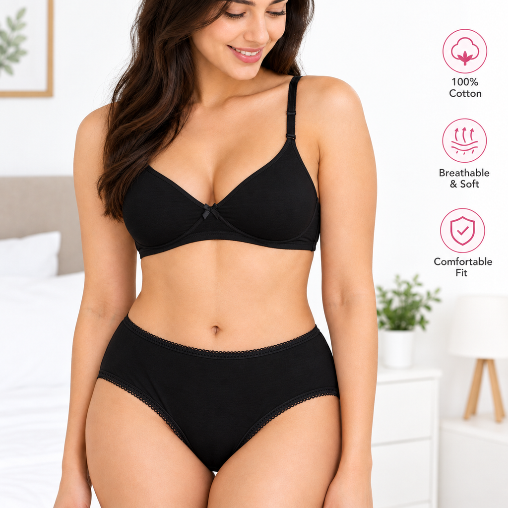 Hopoye ladies plain cotton mama brief multipack, product photo 6