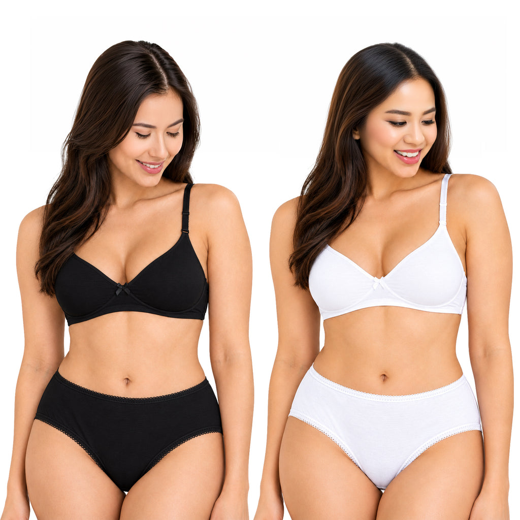 Hopoye ladies plain cotton mama brief multipack, main product photo