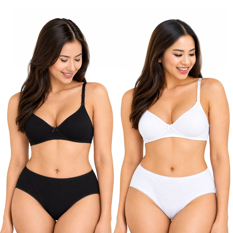 Hopoye ladies plain cotton mama brief multipack, main product photo