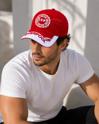 Liverpool football supporter cap in red 100% cotton with embroidered detailing, product view 3
