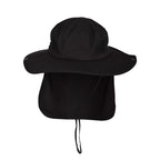 Wide brim fishing hat side view neck flap adjustable UK Hopoye