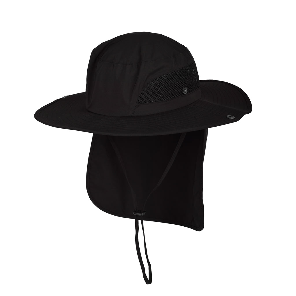 Wide brim fishing hat neck flap UV sun protection unisex UK Hopoye