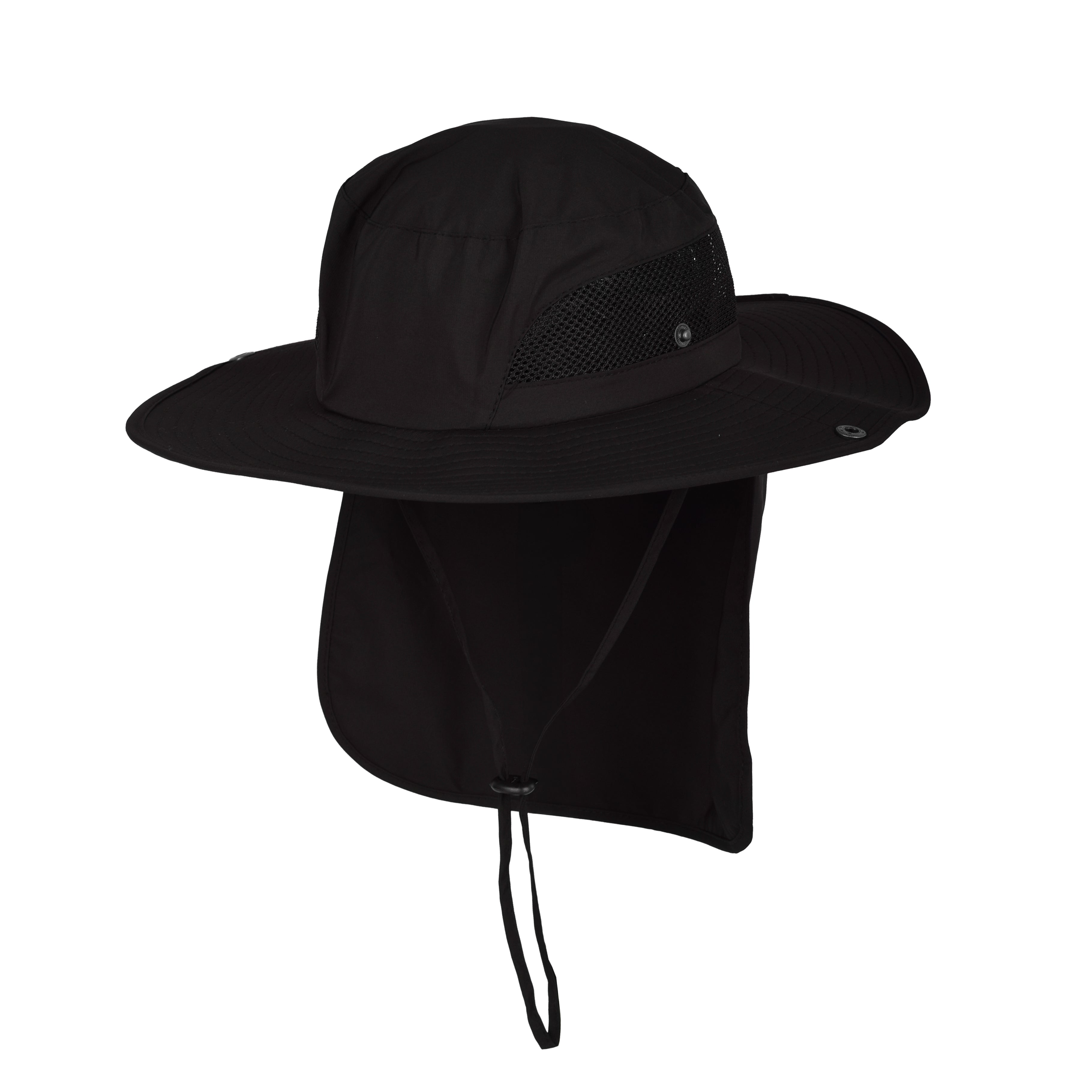 Wide brim fishing hat neck flap UV sun protection unisex UK Hopoye