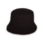 Reversible Union Jack bucket hat worn, UK flag festival bucket hat by Hopoye