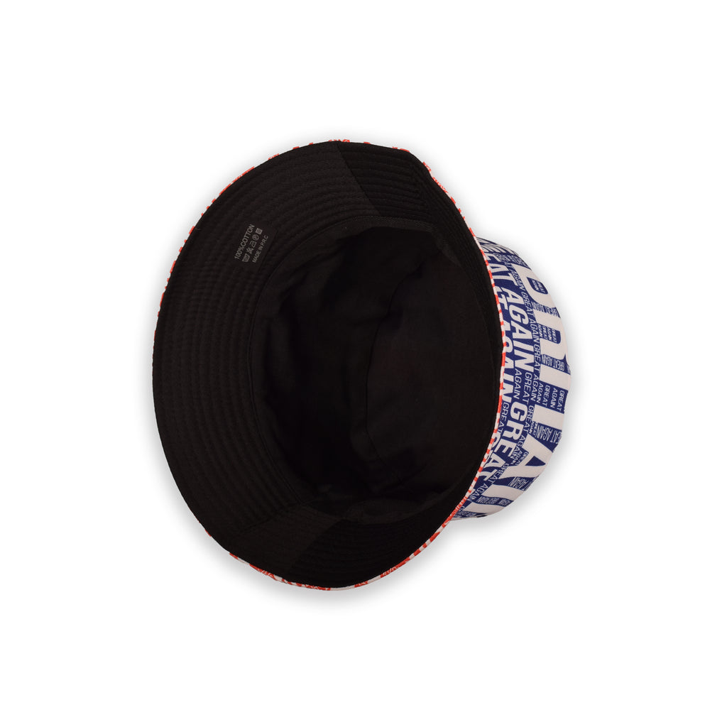 Reversible Union Jack Bucket Hat Double Layered Cotton Festival Hat
