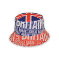 Reversible Union Jack hat close up flag print cotton UK Hopoye