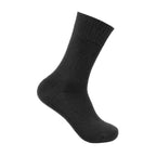 Warm brushed black thermal socks with a comfortable ribbed cuff
