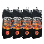 Men's brushed thermal socks pack, warm black winter socks, UK 6-11