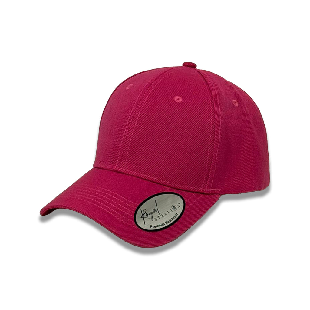 Plain Baseball Cap Adjustable Velcro | 27 Colours 100% Acrylic UK