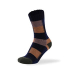 Men's two tone merino wool blend check socks, Check Style 1