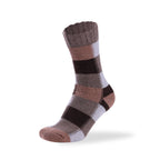 Men's two tone merino wool blend check socks, Check Style 6