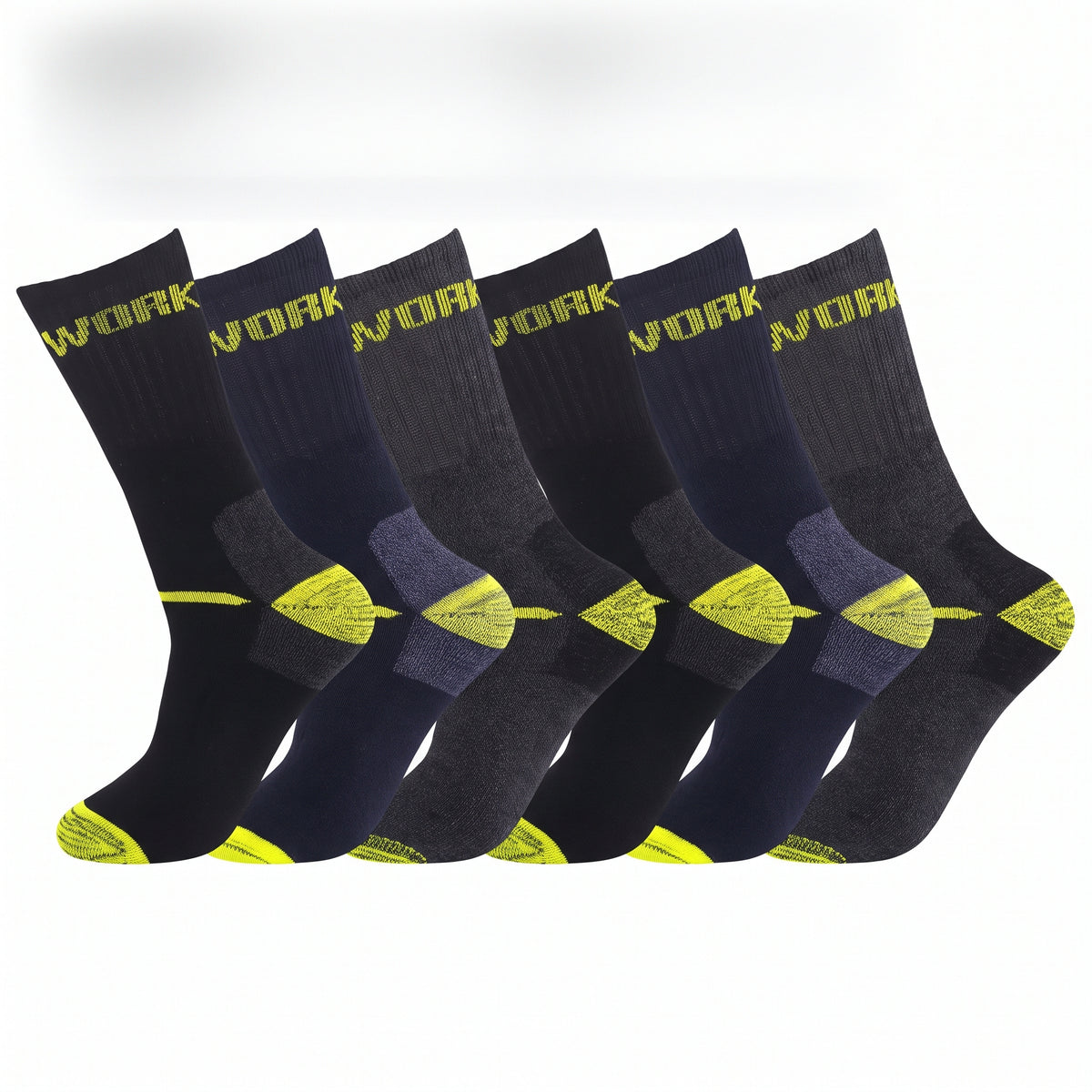 Hopoye Men's Melange Work Socks, cotton and acrylic blend multipack, photo 1 of 7