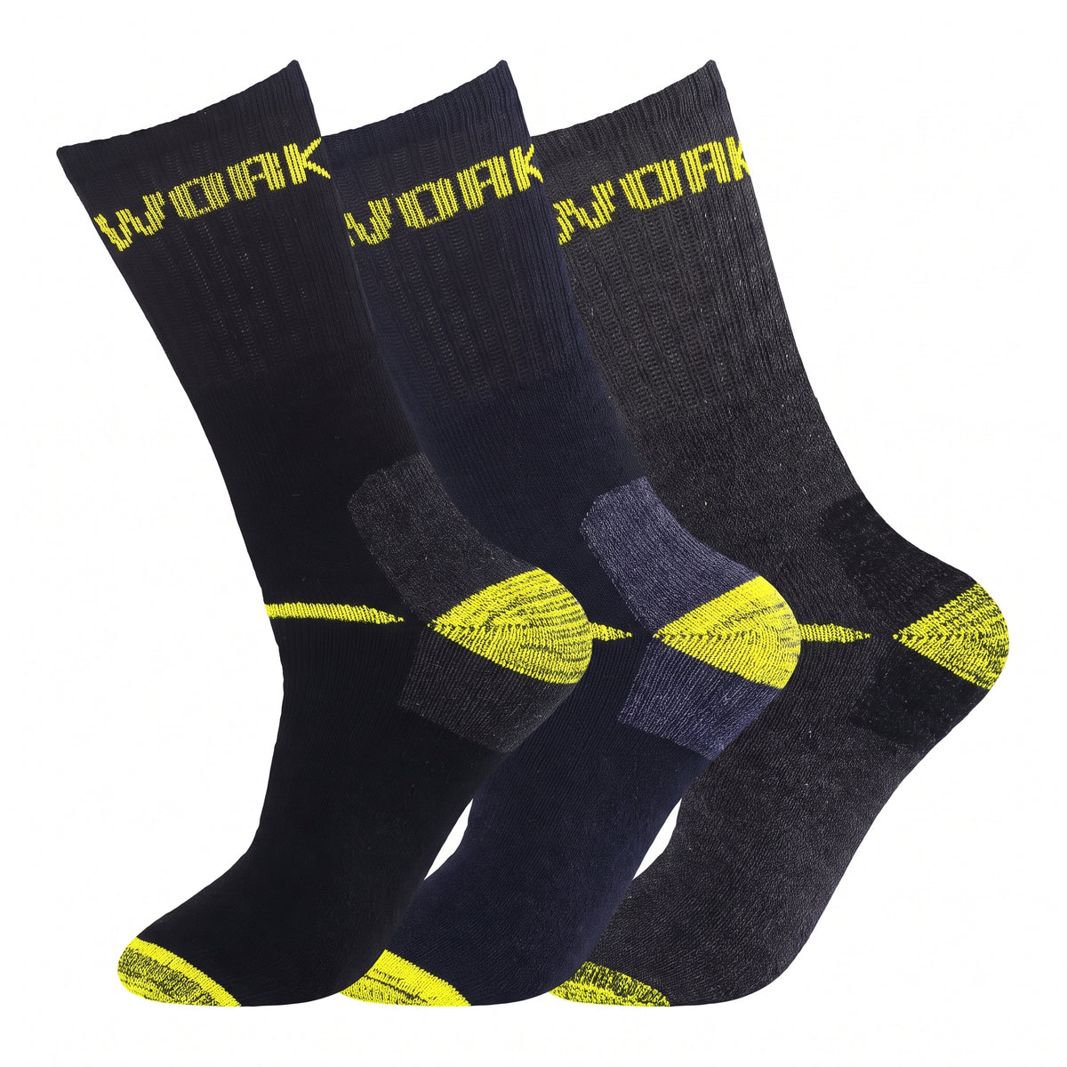 Hopoye Men's Melange Work Socks, cotton and acrylic blend multipack, photo 2 of 7