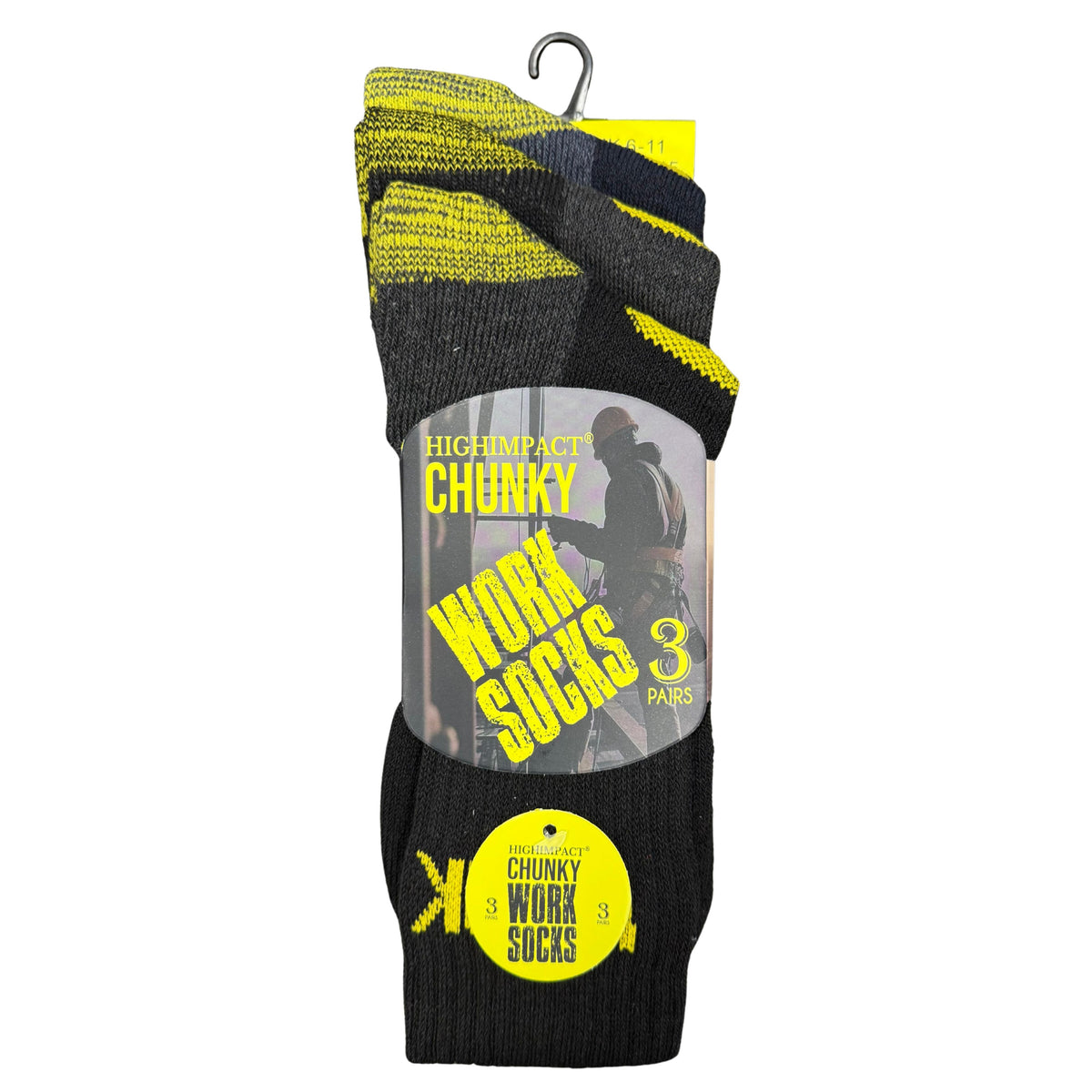 Hopoye Men's Melange Work Socks, cotton and acrylic blend multipack, photo 4 of 7