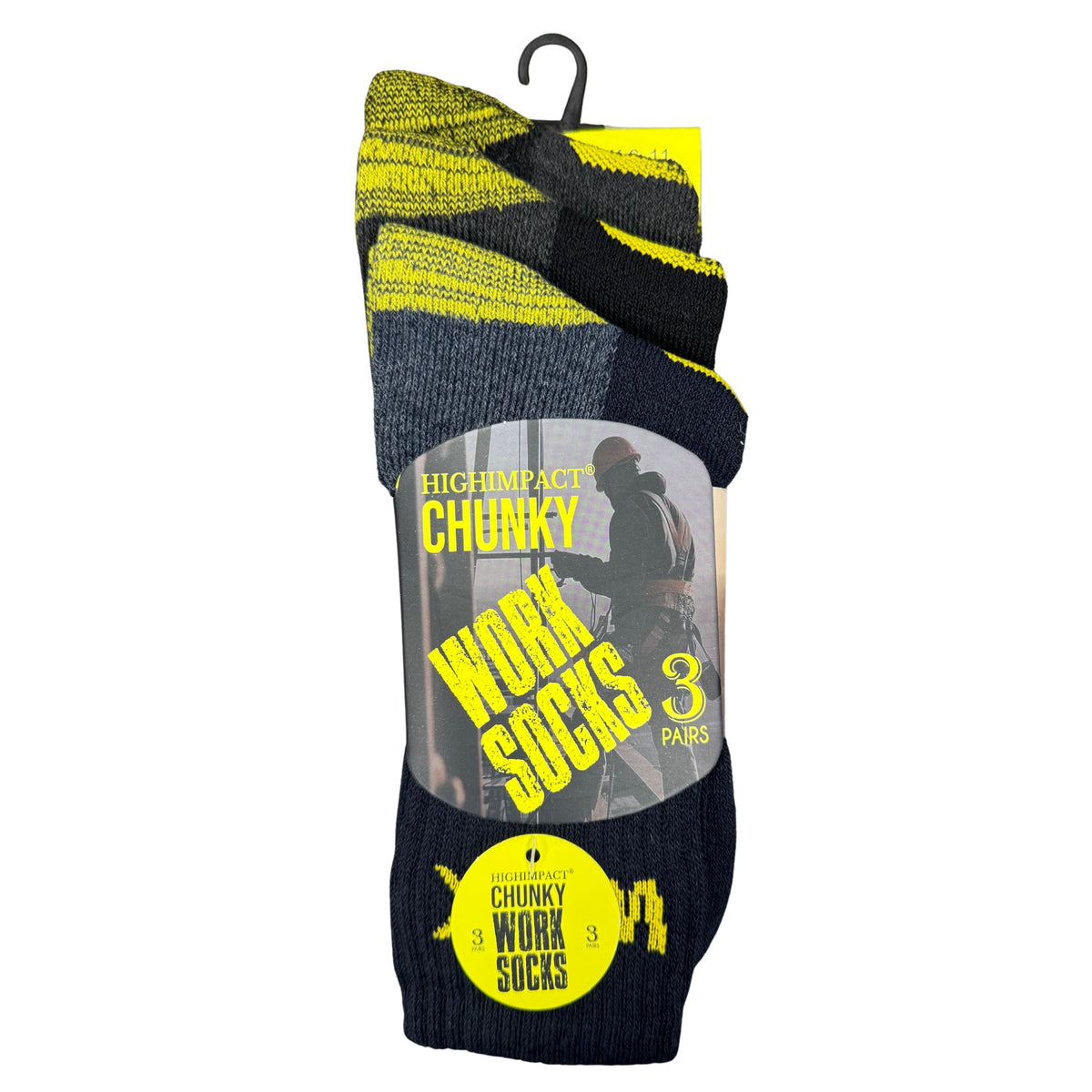 Hopoye Men's Melange Work Socks, cotton and acrylic blend multipack, photo 5 of 7