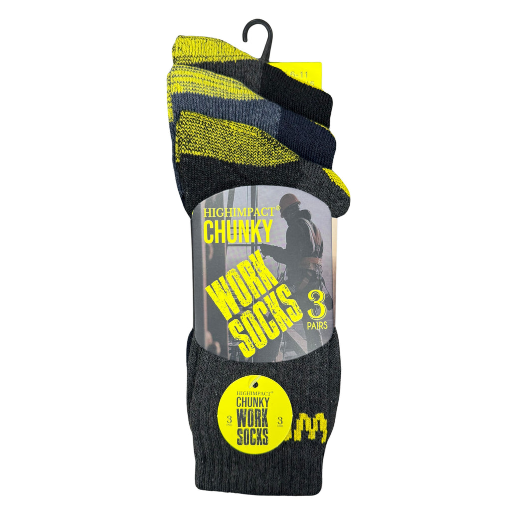 Hopoye Men's Melange Work Socks, cotton and acrylic blend multipack, photo 6 of 7
