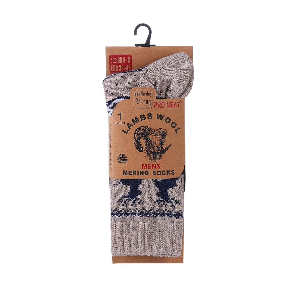 Hopoye men's reindeer merino wool blend socks, photo 9