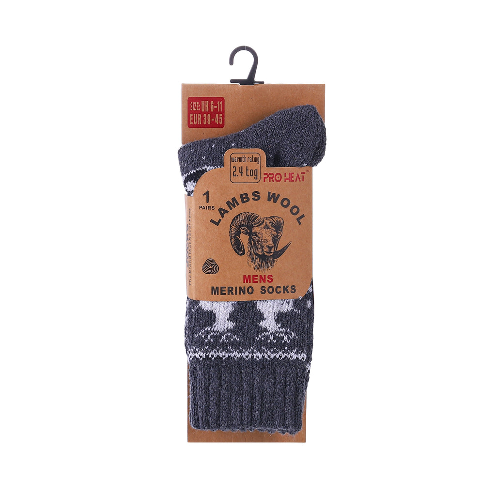 Hopoye men's reindeer merino wool blend socks, photo 11