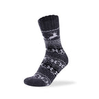 Men's reindeer merino wool blend socks in grey, UK 6-11