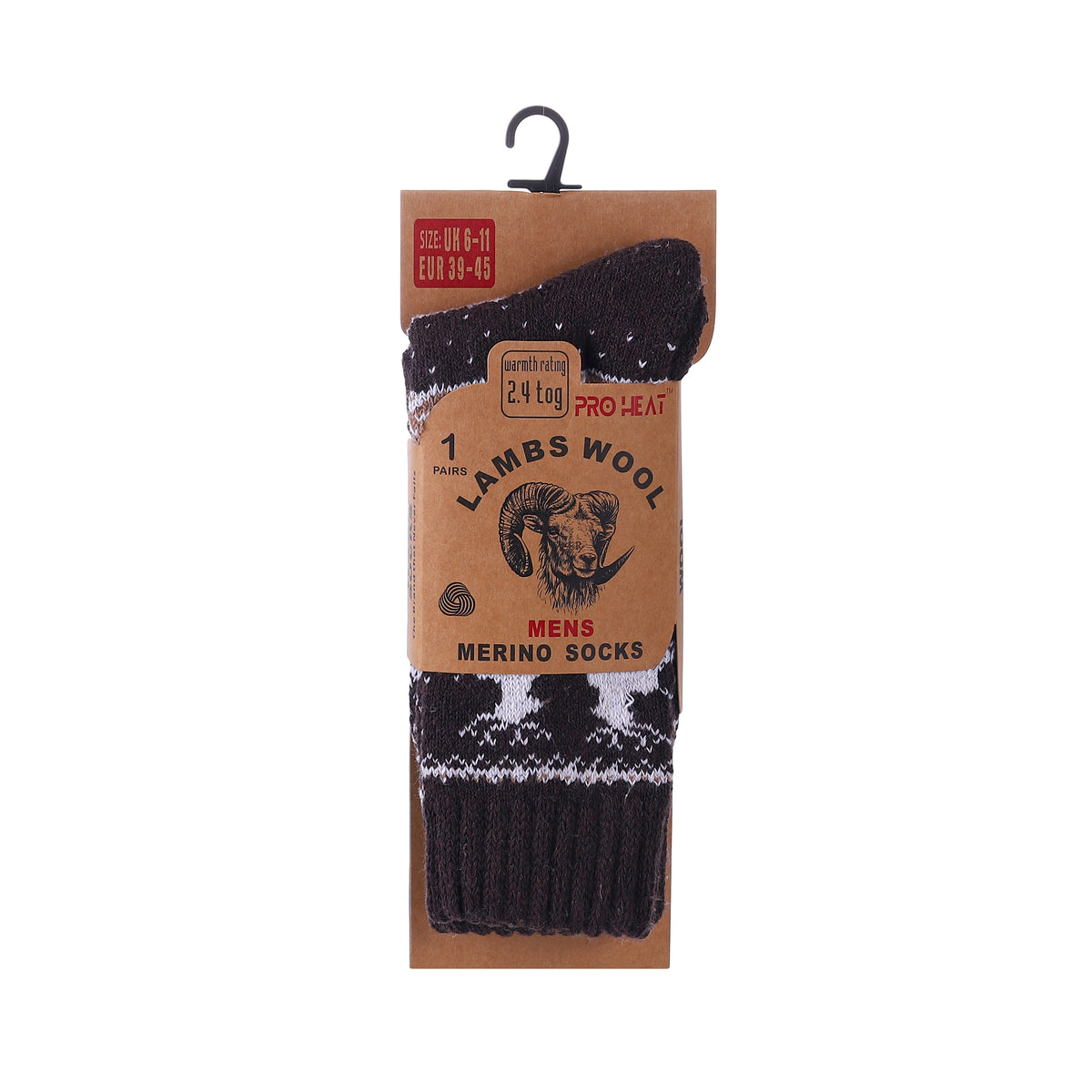 Hopoye men's reindeer merino wool blend socks, photo 7